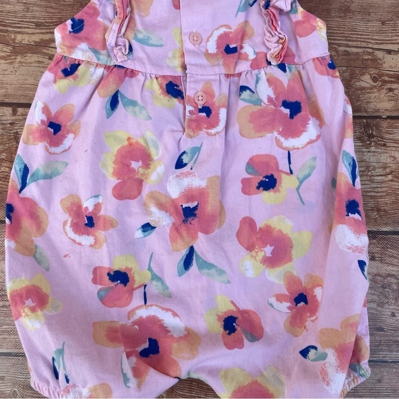 Carter’s baby girl floral romper, bucket hat and matching sandals 6 months - Picture 10 of 16